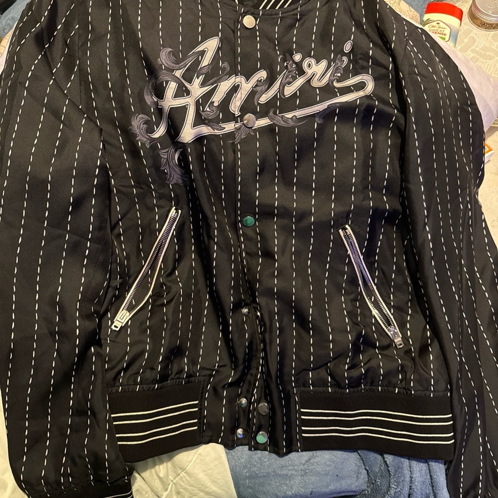 AMIRI Black and White Bomber Jacket